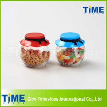 265ml Food Candy Glass Almacenamiento Jar con tapa de plástico